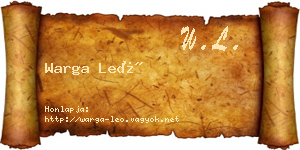 Warga Leó névjegykártya